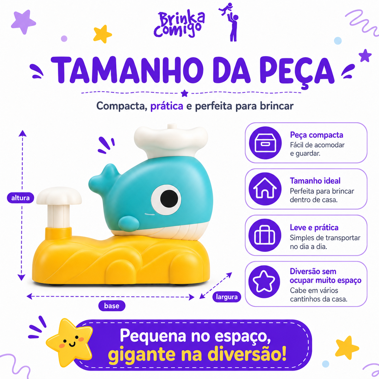 Baleia Lançadora — Brinquedo Educativo de Coordenação Motora | +3 Anos