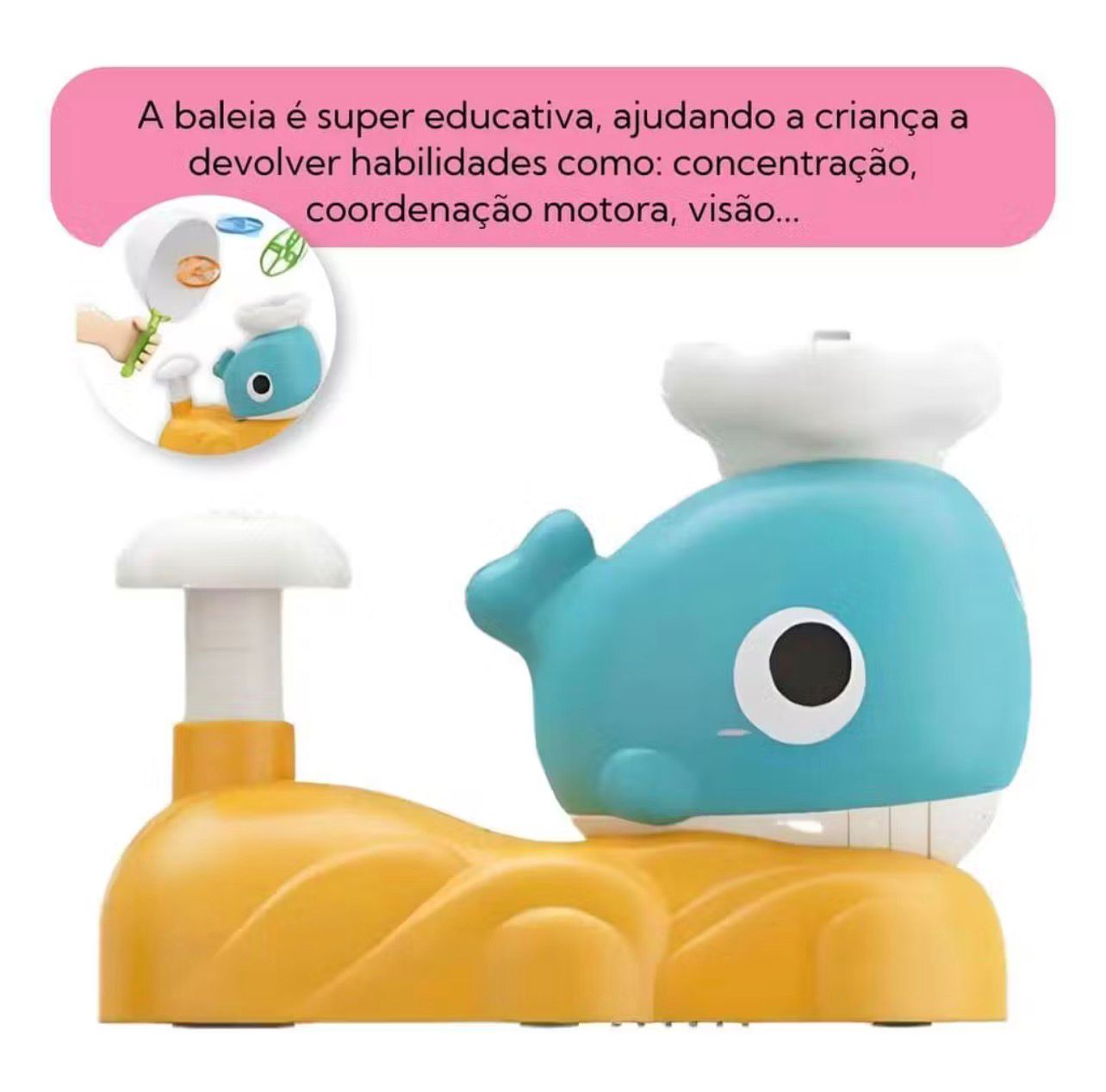 Baleia Lançadora — Brinquedo Educativo de Coordenação Motora | +3 Anos