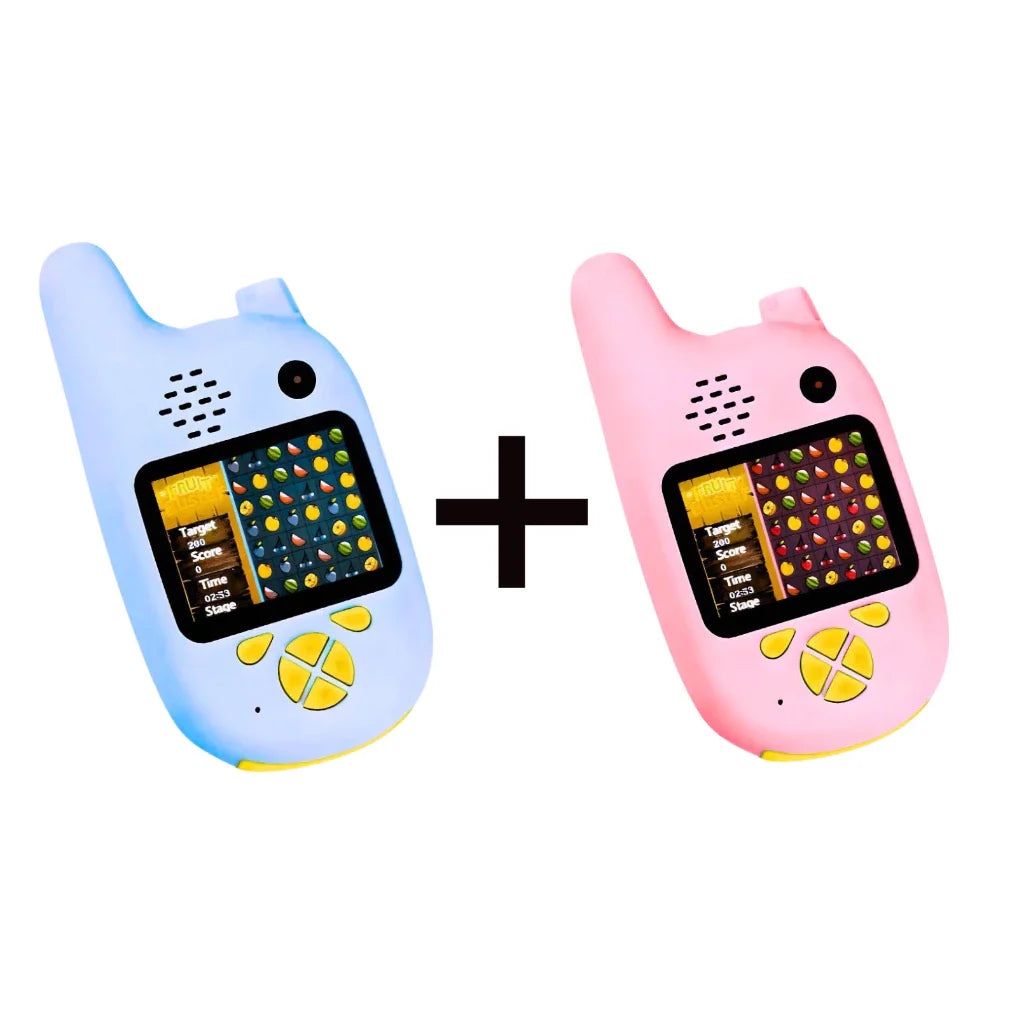 Walkie Talkie Infantil 5 em 1 com Câmera Digital e Jogos