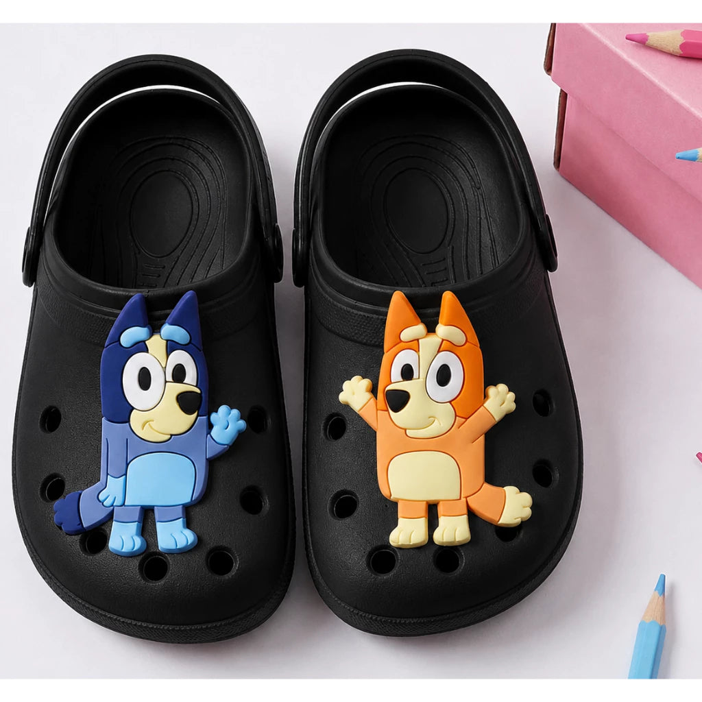 Sandália Babuche Infantil Bluey e Bingo - Flexível Macio e Confortável