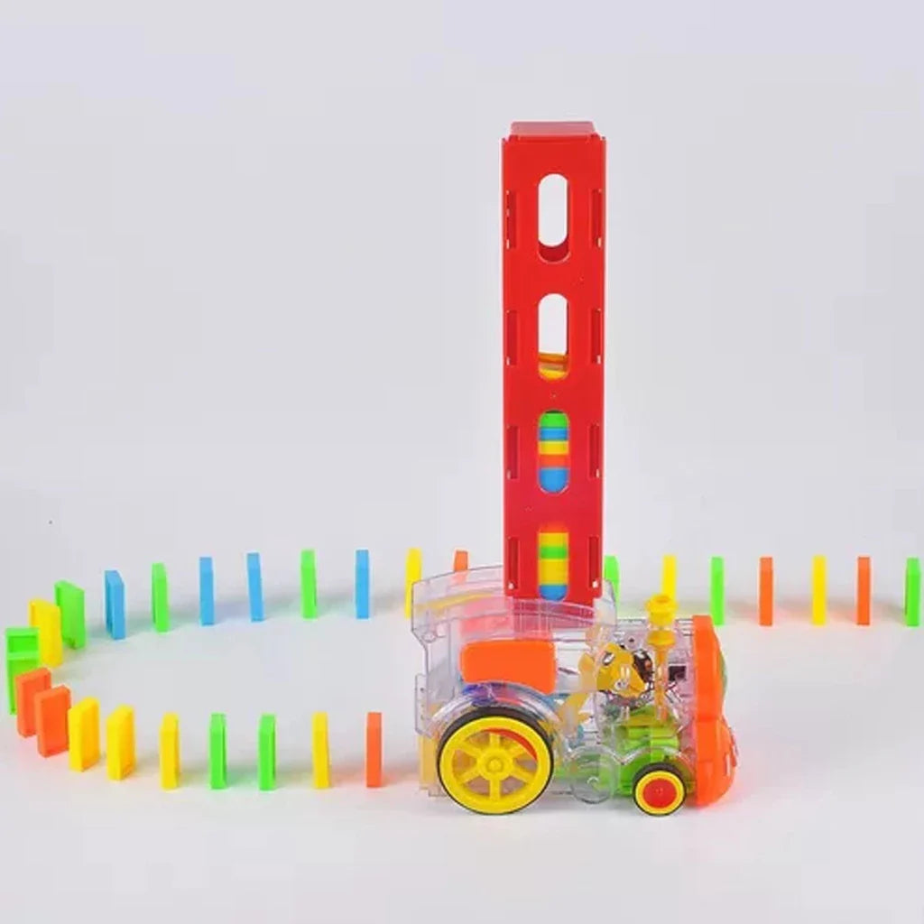 Trem Dominó Divertido – Luz, Som e Diversão Sem Fim!