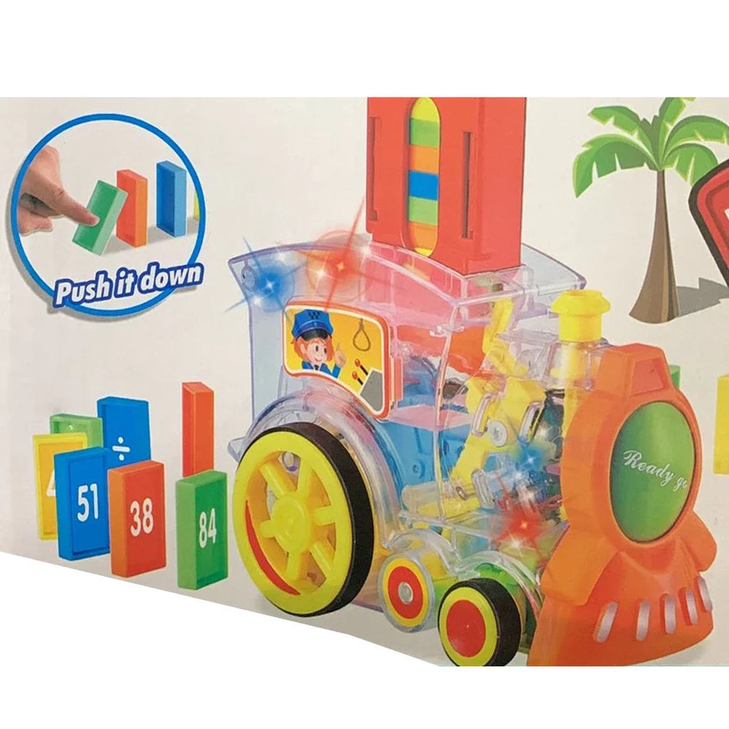 Trem Dominó Divertido – Luz, Som e Diversão Sem Fim!