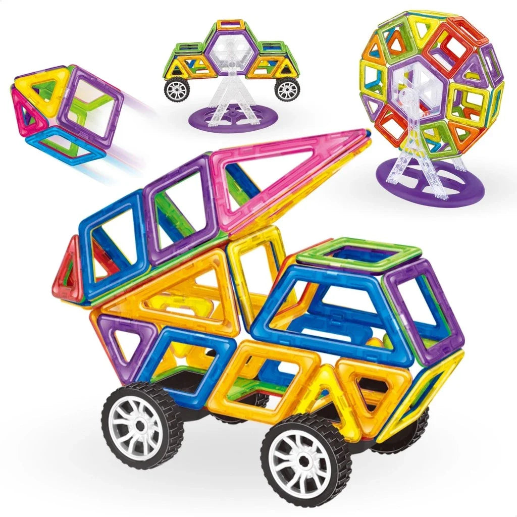 Desperte a Criatividade das Crianças com os Blocos de Montar Magnéticos - 120 Peças!