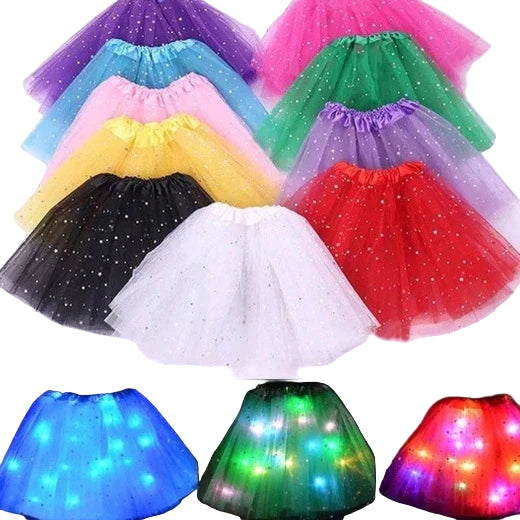 Saia de Tutu com LED e Glitter – Para Brilhar em Qualquer Festa!
