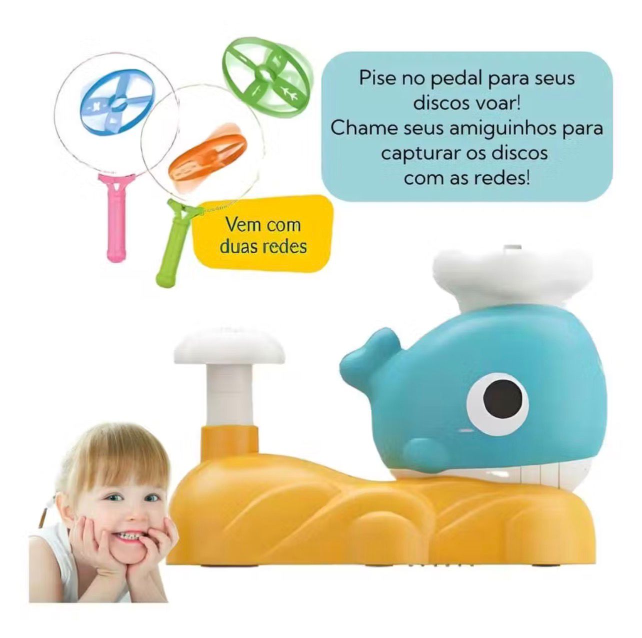 Baleia Lançadora — Brinquedo Educativo de Coordenação Motora | +3 Anos
