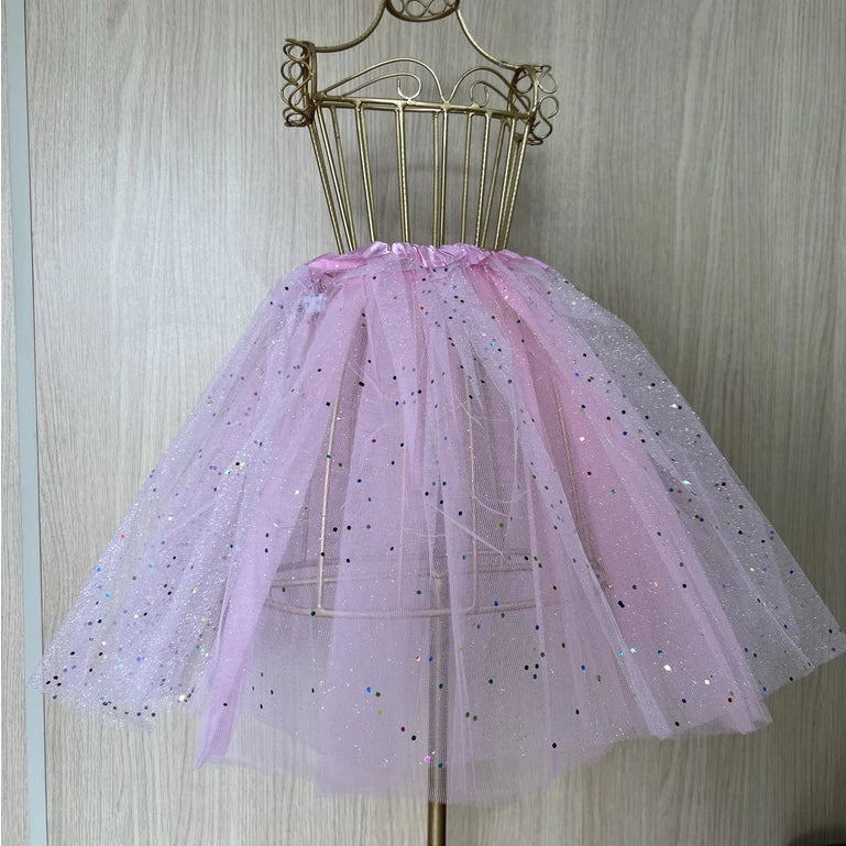 Saia de Tutu com LED e Glitter – Para Brilhar em Qualquer Festa!