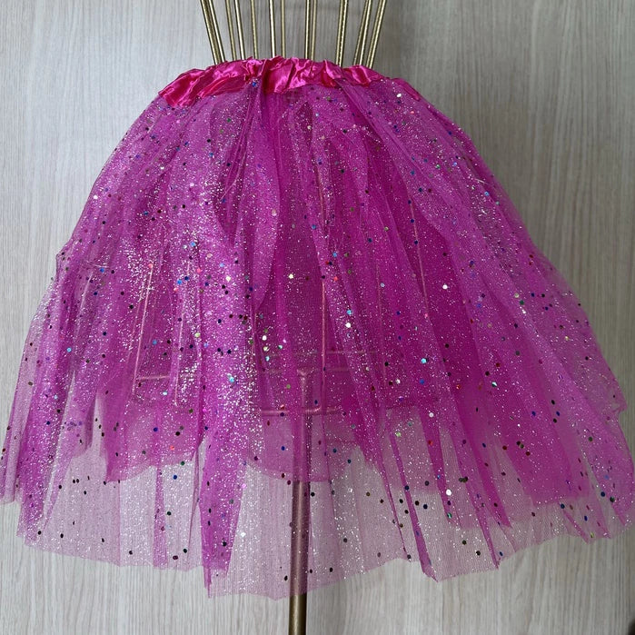 Saia de Tutu com LED e Glitter – Para Brilhar em Qualquer Festa!