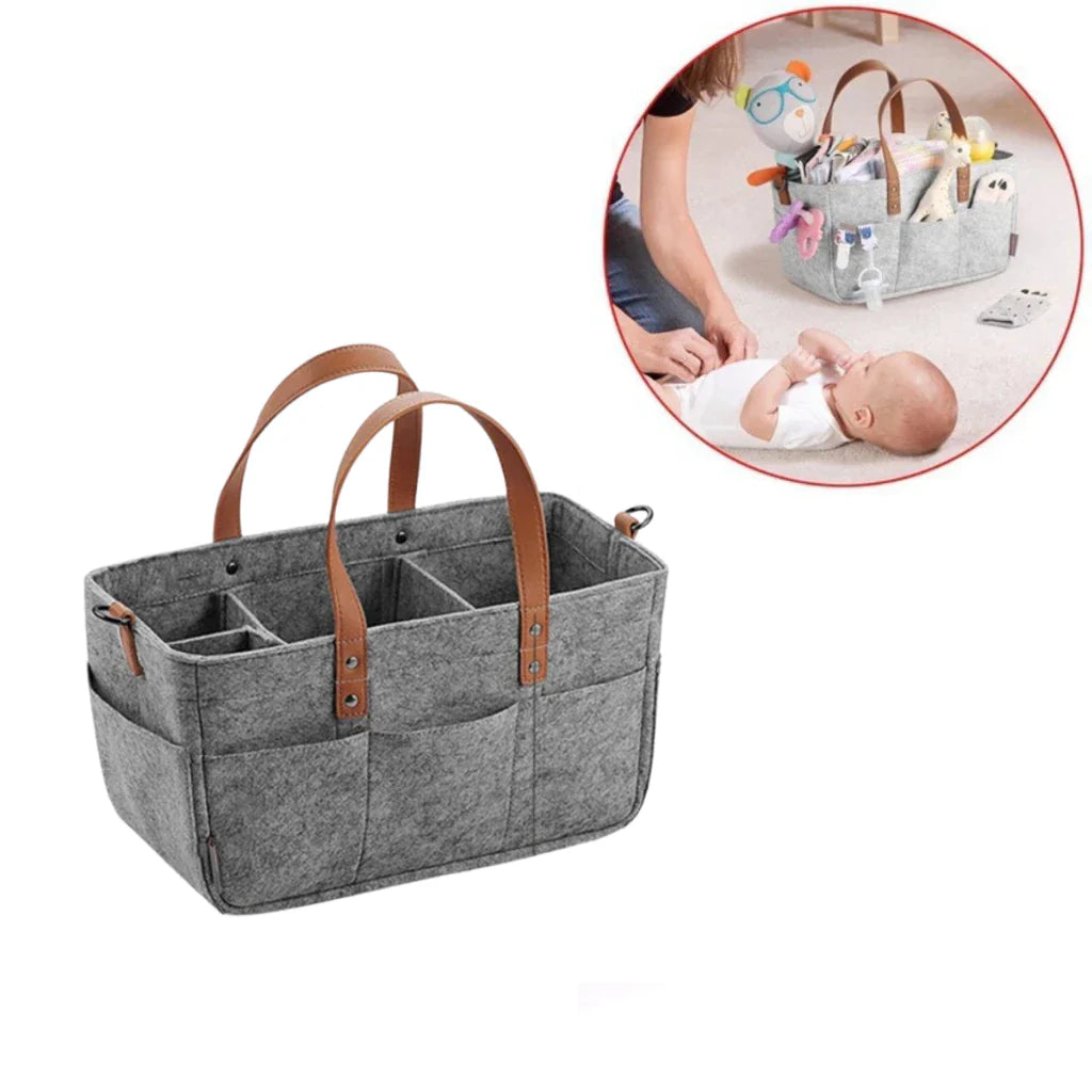 Bolsa Organizador para Carrinho de Bebê | Porta Mamadeira e Fralda