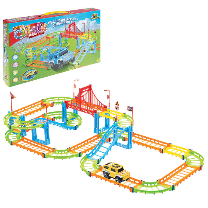 Pista Colorida Ponte Estaiada Art Brink – Uma Corrida de Diversão para a Criançada!