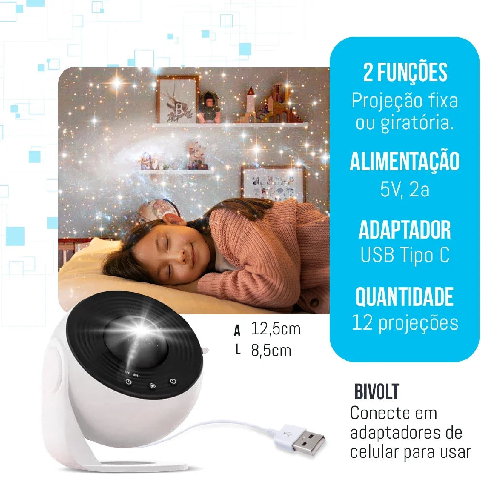 Projetor de Galáxias – Traga o Universo para o Seu Quarto!