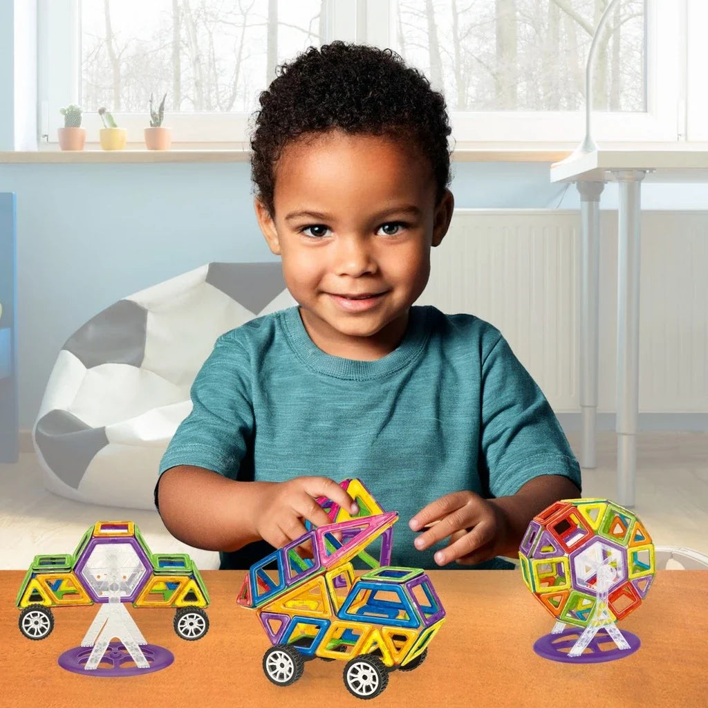 Desperte a Criatividade das Crianças com os Blocos de Montar Magnéticos - 120 Peças!