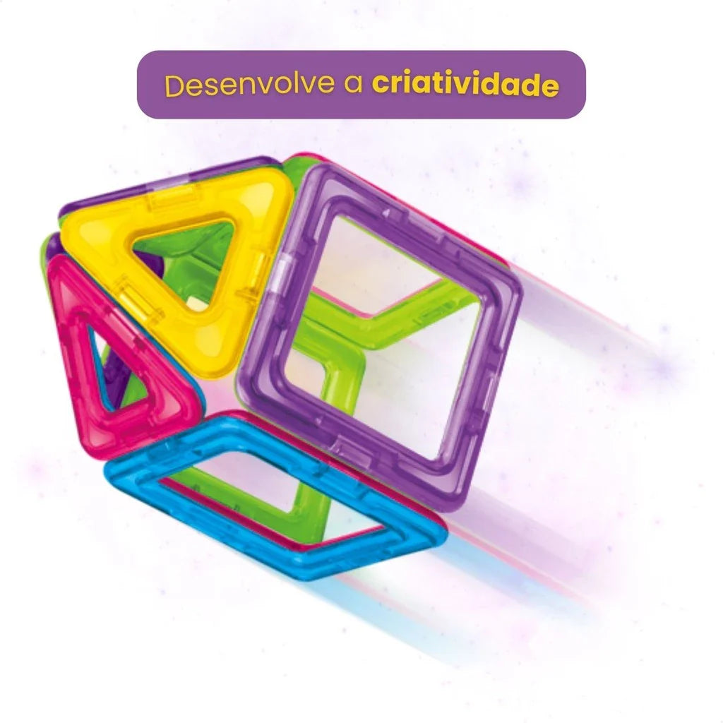 Desperte a Criatividade das Crianças com os Blocos de Montar Magnéticos - 120 Peças!